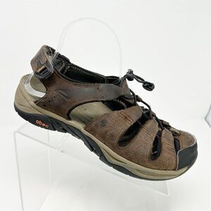ABEO Egan Men's Brown Leather Fisherman Sandals Size 8 Neutral Casual Sporty